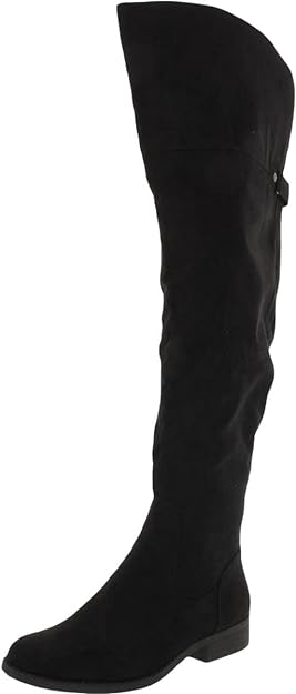 Sun + Stone Women's Allicce Wide-Calf Over-The-Knee Boots  Color Black Micro Size 8M