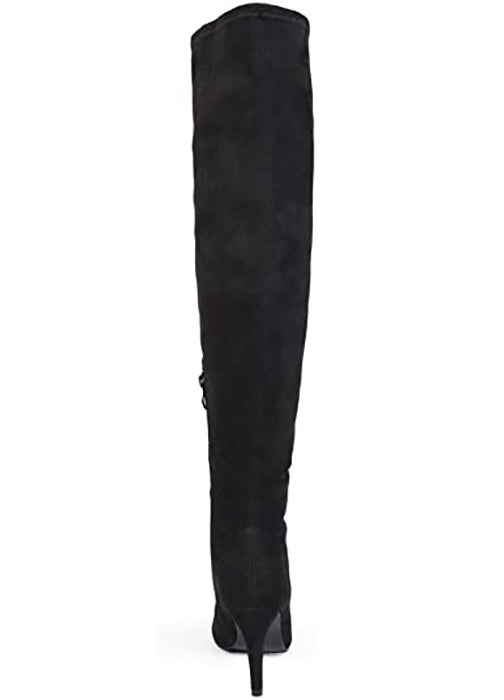 Brinley Co. Women's Trill Vintage Almond Toe Over-The-Knee Boots Color Black Size 12M