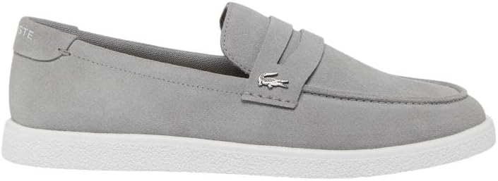 Lacoste Men's Cochet Casual Slip-On Loafer  Gray/White Size 8.5