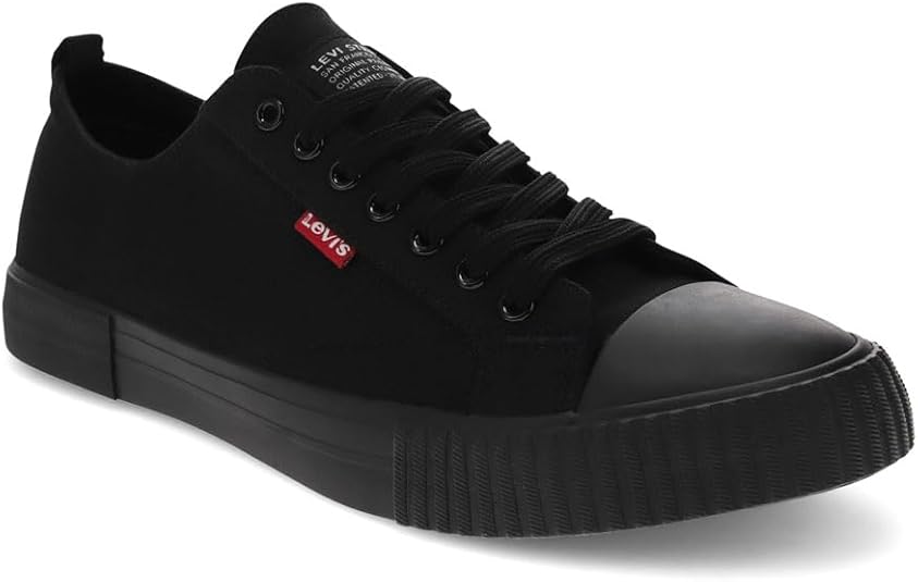 Levi's Men's Anikin Canvas Sneaker  Black Mono Size 8.5