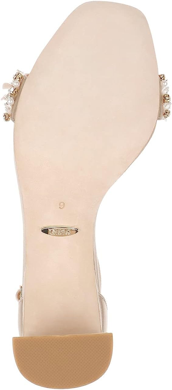 Badgley Mischka Women's Teela Heeled Sandals  Pearl Nude Size 11