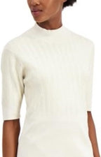 Alfani Women's Sequined Elbow-Sleeve Sweater  Color Pure Ivory Size M