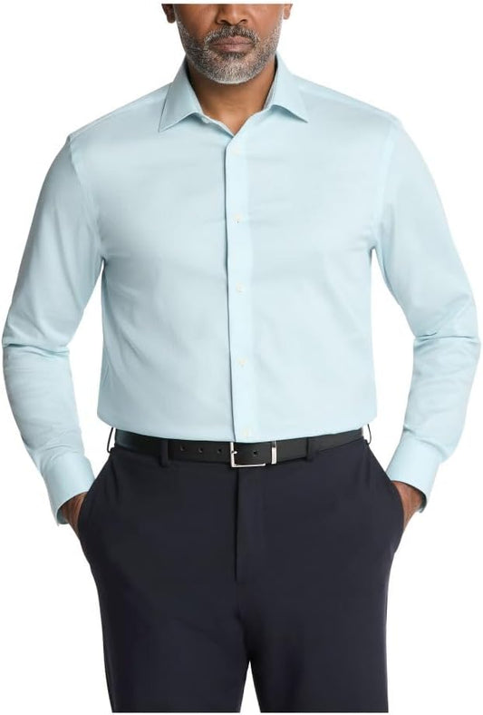 Calvin Klein Men's Regular-Fit Non Iron Stretch Dress Shirt  Mint julip 15.5 32/33