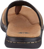 Dockers Men's Laguna Flip-Flop Sandals  Dark Tan Size 9