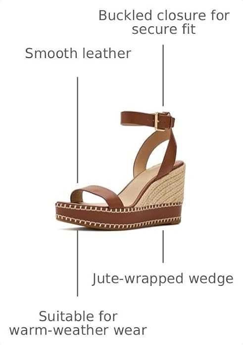 Lauren Ralph Lauren Women's Hilarie Espadrille Platform Wedge Sandals  Lauren Tan Size 8