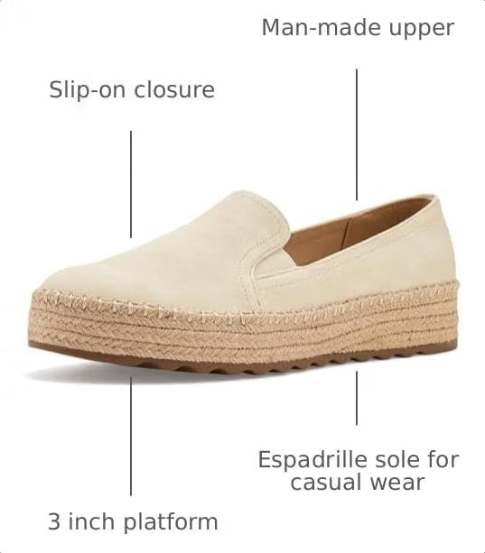 Journee Collection Women's Catalina Slip On Espadrilles  Bone Size 6