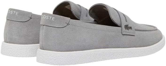 Lacoste Men's Cochet Casual Slip-On Loafer  Gray/White Size 8.5