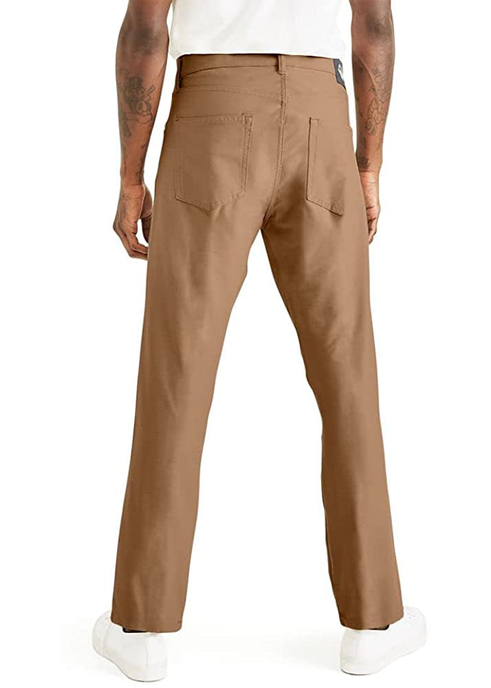 Dockers Men's Comfort Knit Straight Fit Smart 360 Jeans  Color Foxtrot Brown 38Wx30L