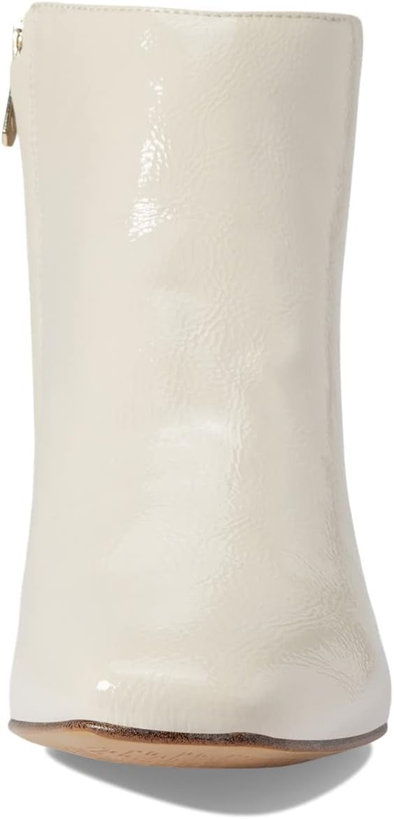 Circus NY Women's Daysi Kitten Block-Heel Ankle Boots  Color Vanilla Bean Crinkle Patent Size 6.5M