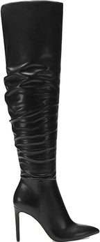 INC International Concepts Women's Iyonna Pointed Toe Stiletto Zip-Up Dress Boots  Color Black Smooth Size 5.5M