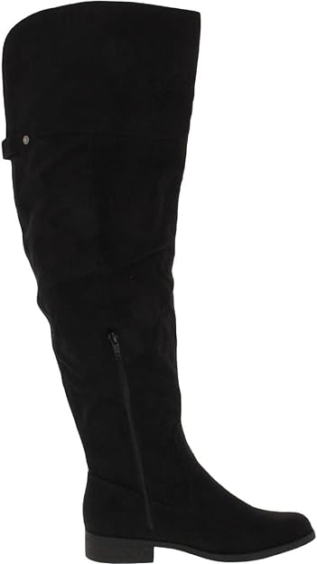 Sun + Stone Women's Allicce Wide-Calf Over-The-Knee Boots  Color Black Micro Size 8M
