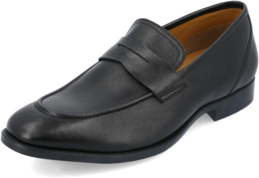 Thomas & Vine Men's Bishop Apron Toe Penny Loafer  Color Black Size 12M