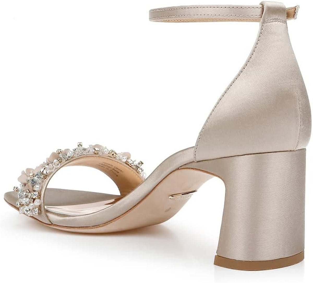 Badgley Mischka Women's Teela Heeled Sandals  Pearl Nude Size 11