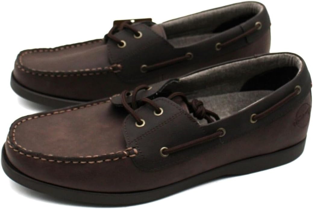 Weatherproof Vintage Men's Benny Boat Shoes  Color Dark Brown Size 8M