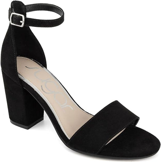 Sugar Women's Machelene Ankle Strap Pump Sandals  Color Black Size 8.5M