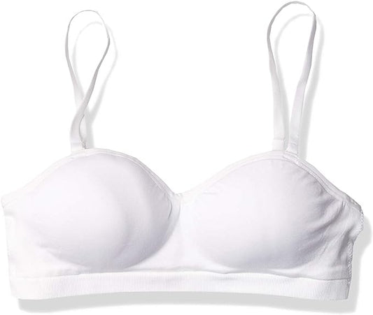 Maidenform  Girls Seamless Molded Cup Hybrid Strapless Bandeau Bra  Color White Size 34A