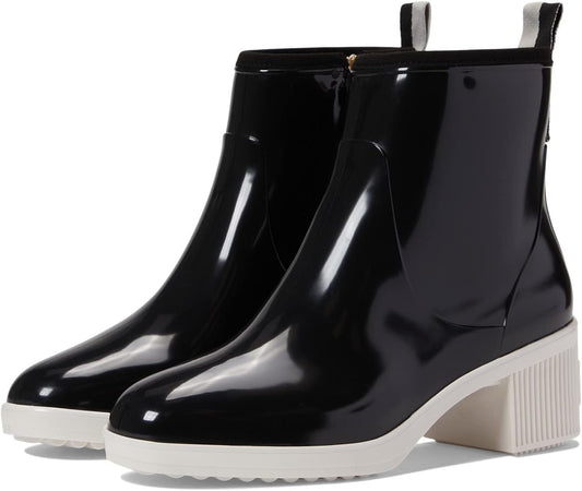 kate spade new york Women's Puddle Rain Boots  Color Black Parchment Size 10M