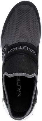 Nautica Men's Colnor Closed Toe Athletic Sneakers   Black/Charcoal Size 7.5