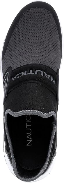Nautica Men's Colnor Closed Toe Athletic Sneakers   Black/Charcoal Size 7.5