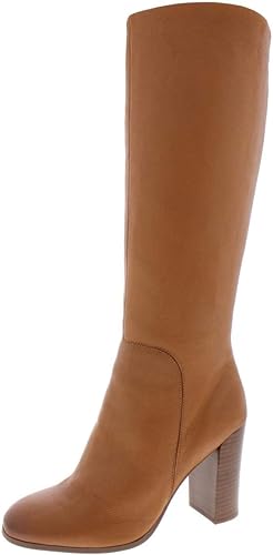 Kenneth Cole New York Justin Block-Heel Tall Knee High Boots  Color Cognac Size 7M