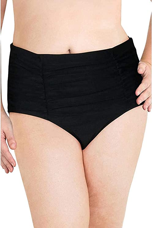 Island Escape Women's High-Waist Control-Top Bikini Bottom