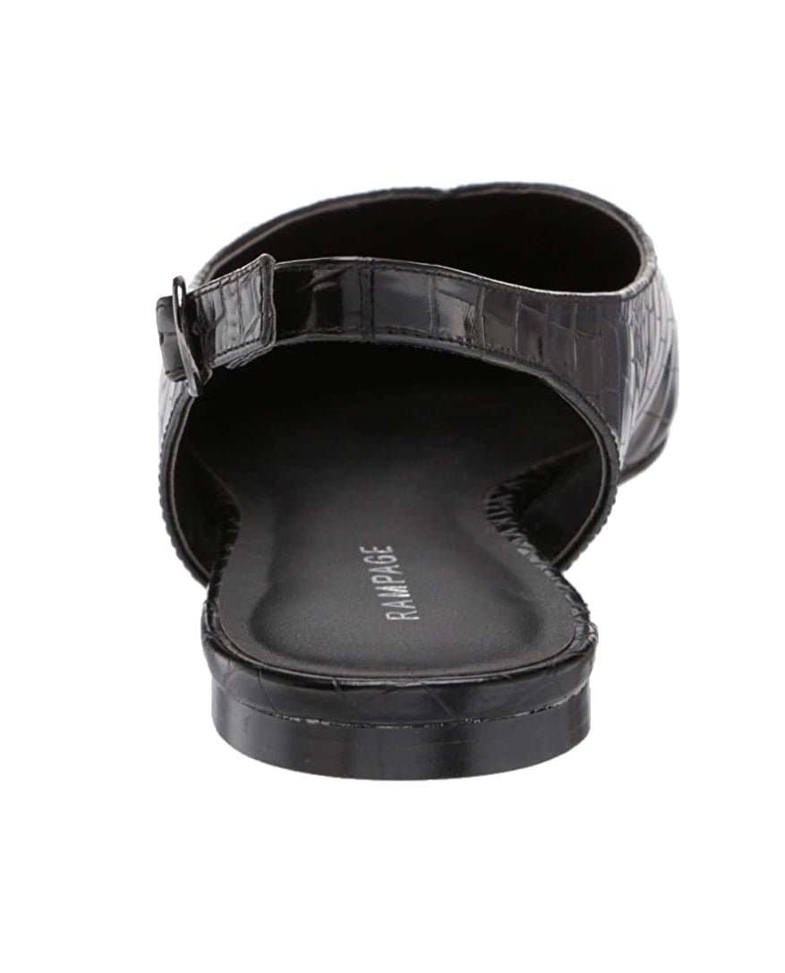 Rampage Women's Blaine Slingback Mules  Black Size 7.5