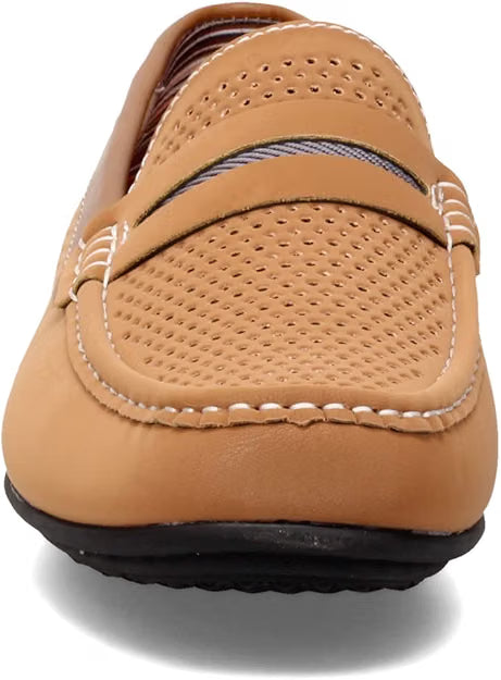 Stacy Adams Men's Corby Moccasin Toe Saddle Slip-on Loafers  Tan Size 7.5