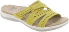 Earth Women's Suella Flat Sandals  Yellow Leather Size 7