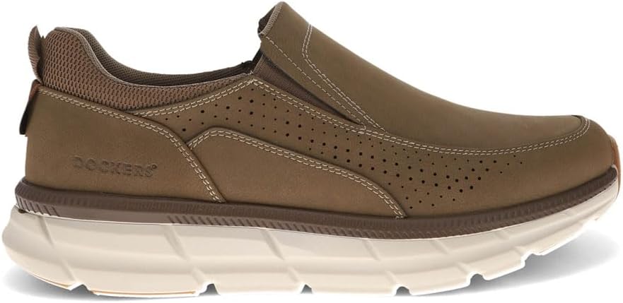 Dockers Men's GO-TIME Active Rebound Slip-On Sneakers  Taupe Size 9.5