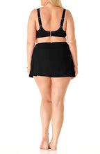 Anne Cole Plus Size Swim Skirt  Black Noire Size 22W