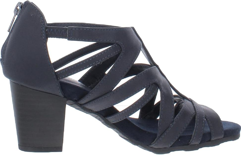 Easy Street Women's Amaze Dress Heeled Sandals  Navy Size 8 Style AMAZE