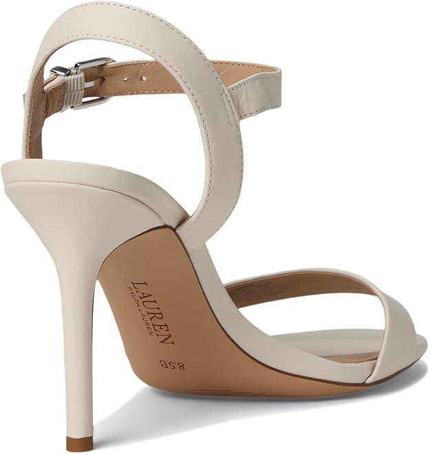 Lauren Ralph Lauren Women's Gwen Ankle-Strap Dress Sandals  Soft White Size 5.5