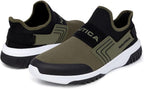 Nautica Men's Colnor Closed Toe Athletic Sneakers   Olive/Black Size 9.5