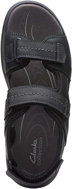 Clarks Men's Walkford Casual Walk Sandals  Color Black Leather Size 10.5M