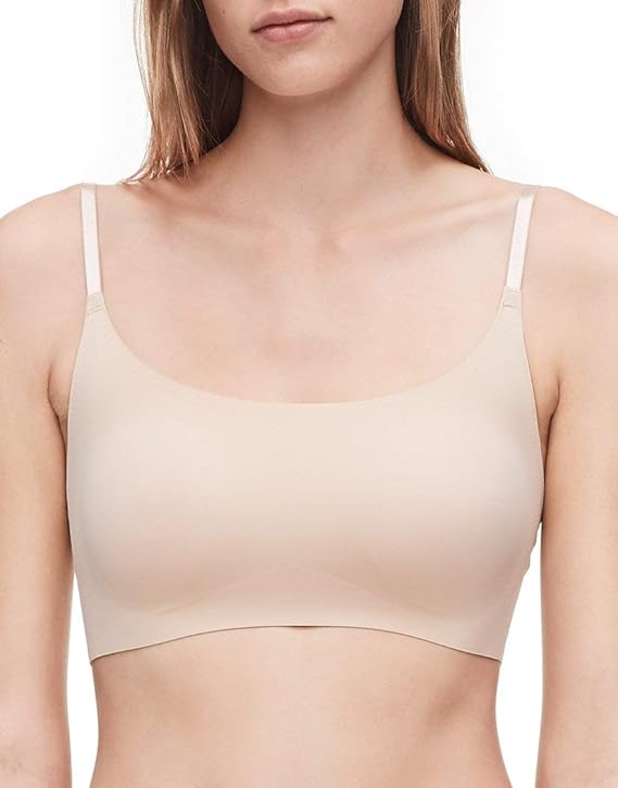 Calvin Klein Invisibles Lightly Lined Retro Bralette Bra  Bare Nude Size M