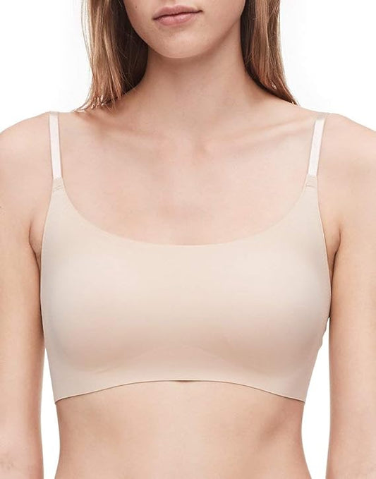 Calvin Klein Invisibles Lightly Lined Retro Bralette Bra  Bare Nude Size M