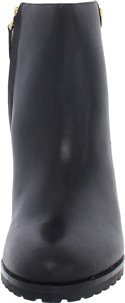 Lauren Ralph Lauren Women's  Shaley Calfskin Wedge Booties  Black Size 5