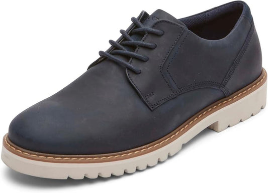 Rockport Men's Maverick Plain Toe Oxfords  Navy Size 12