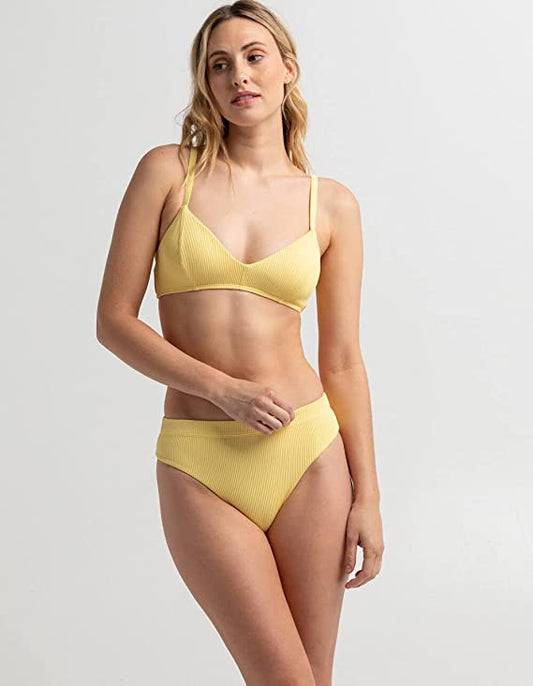 Roxy Juniors Love The Perfect 10 Triangle Bikini Top  Color Sunshine Size L