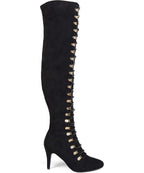Journee Collection Women's Trill Almond Toe Over-the-knee Boots  Color Black Size 8M