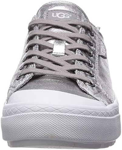 UGG Women's Aries Metallic Sneaker  Color Silver Size 6.5M