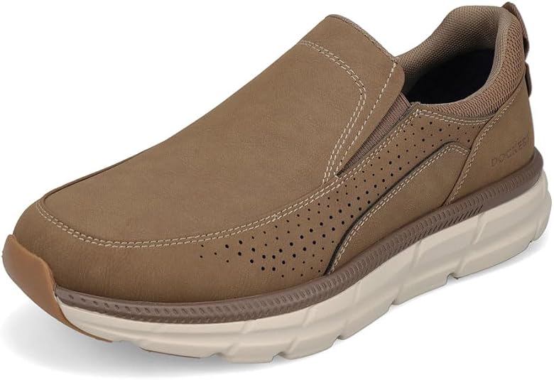 Dockers Men's GO-TIME Active Rebound Slip-On Sneakers  Taupe Size 9.5