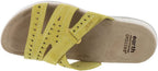 Earth Women's Suella Flat Sandals  Yellow Leather Size 7