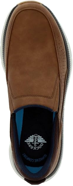 Dockers Men's GO-TIME Active Rebound Slip-On Sneakers  Dark Tan Size 10.5