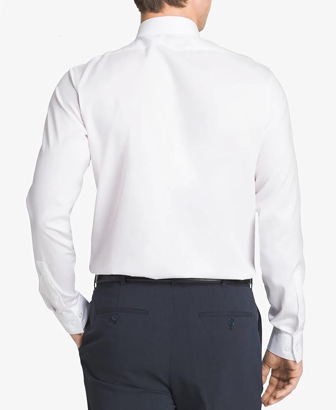 Calvin Klein STEEL Men's Slim-Fit Non-Iron Dress Shirt  White 16.5 34/35