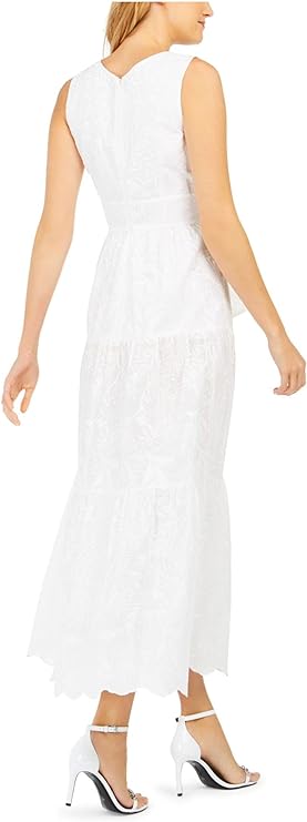 Calvin Klein Embroidered Maxi Dress  Color White Size 6