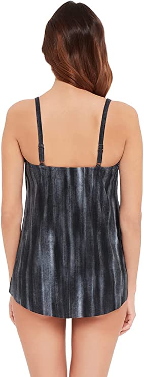Magicsuit Muse Grace Soft Cup Adjustable Strap Tankini Top  Black Multi Size 10