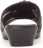 Easy Street Women's Nola Slip On Slide Sandals  Color Black Size 7M