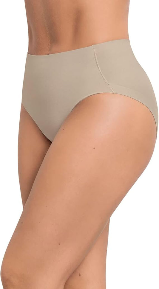 Leonisa Mid-Rise Moderate Compression Classic Underwear  Light Beige Size M