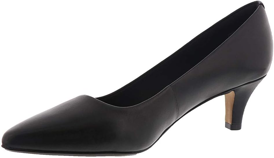 Clarks Women's Collection Linvale Jerica Pumps  Black Leather Size 8.5
